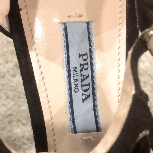 NIB Prada Suede Fringe Sandal/Heel - Picture 11 of 13
